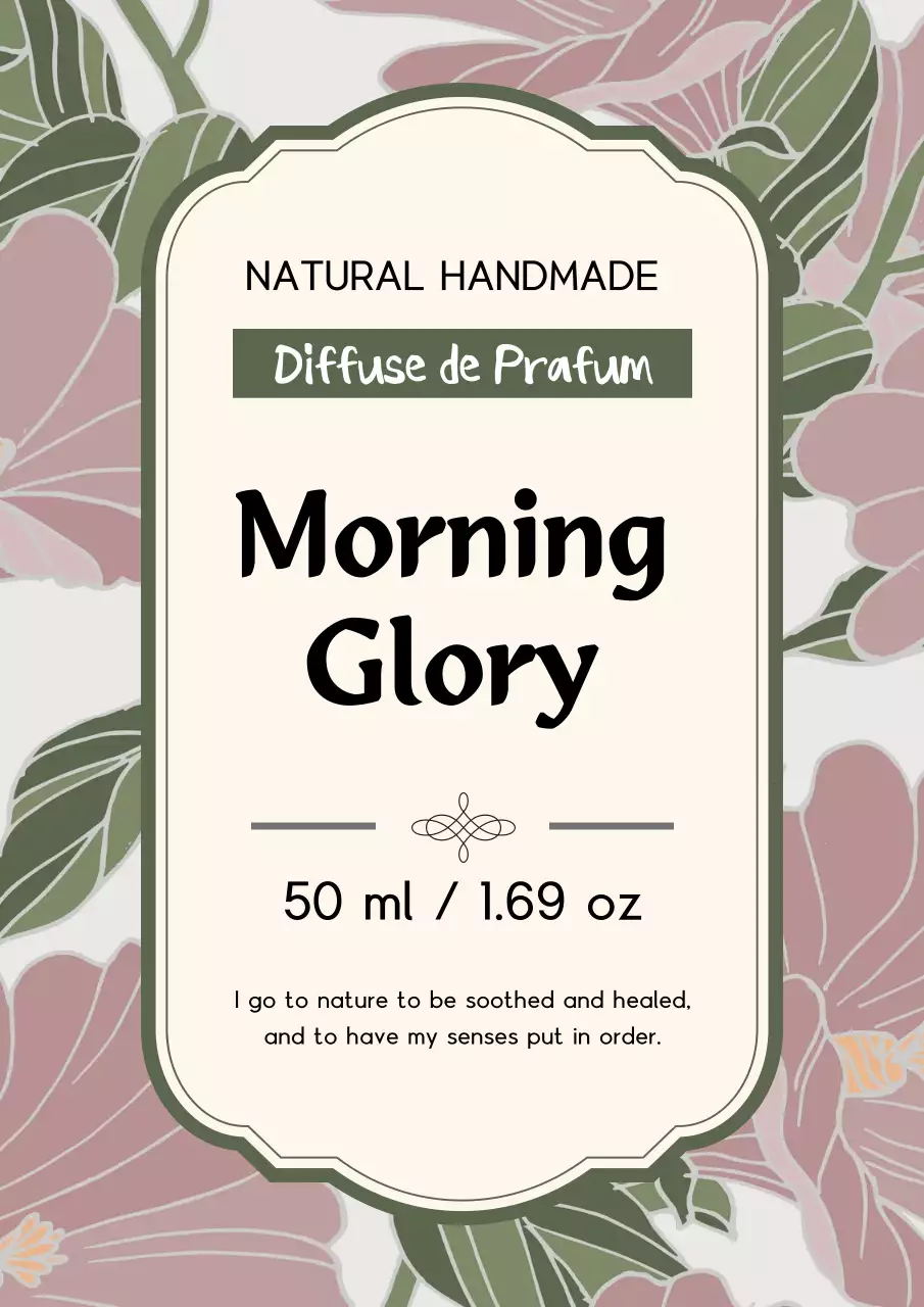 Green Vintage Perfume Label Poster