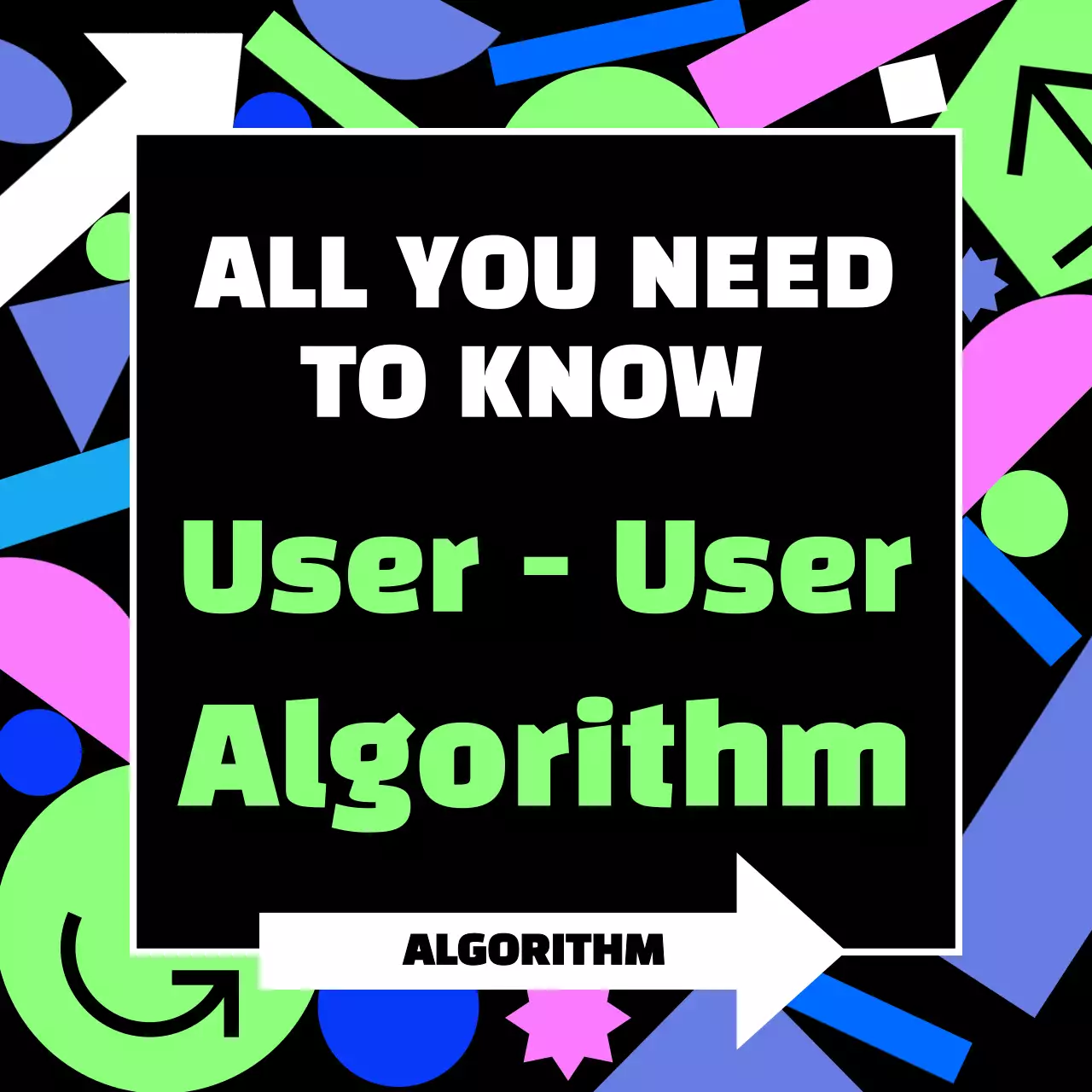 About the recommendation algorithm for black and colorful geometric shapes