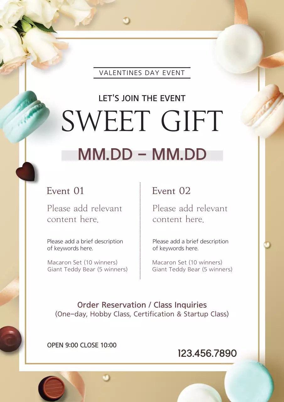 Beige Elegant Event Promotion Poster