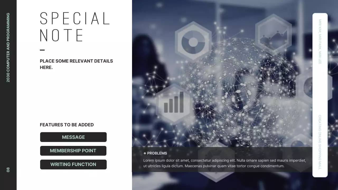 Trình bày phác thảo dự án gọn gàng bằng cách sử dụng đồ họa màu đen và bạc hà