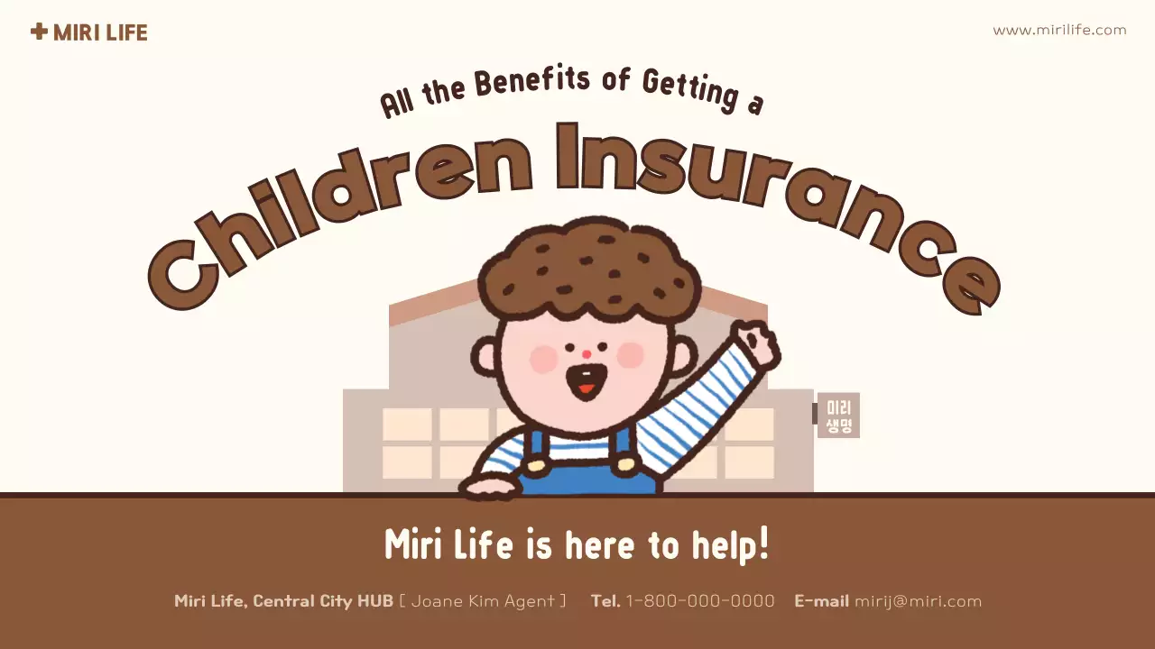 yellow cute child insurance proposal
