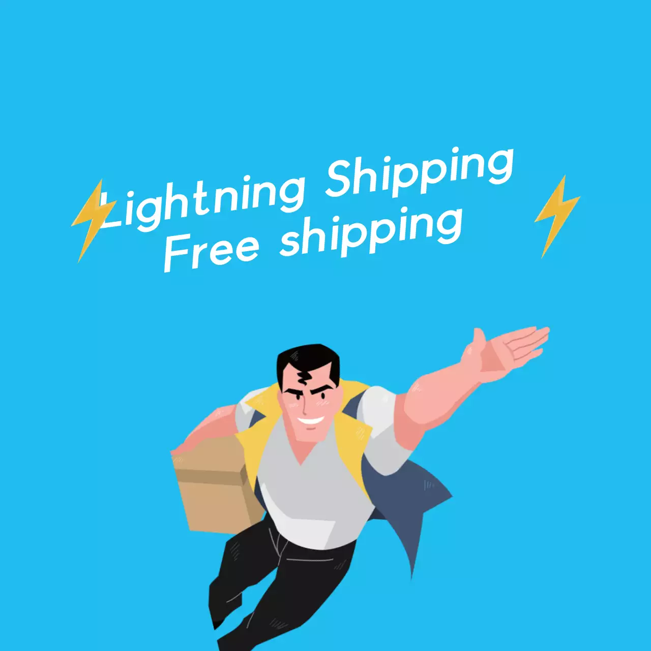 Blue Illustration Promote clean shipping