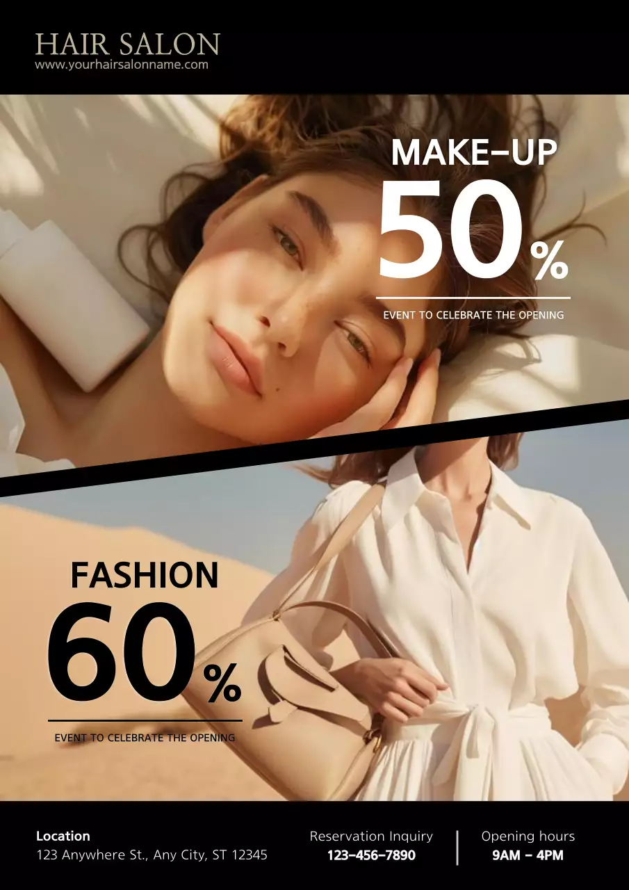 Beige Modern Fashion Promotion Poster