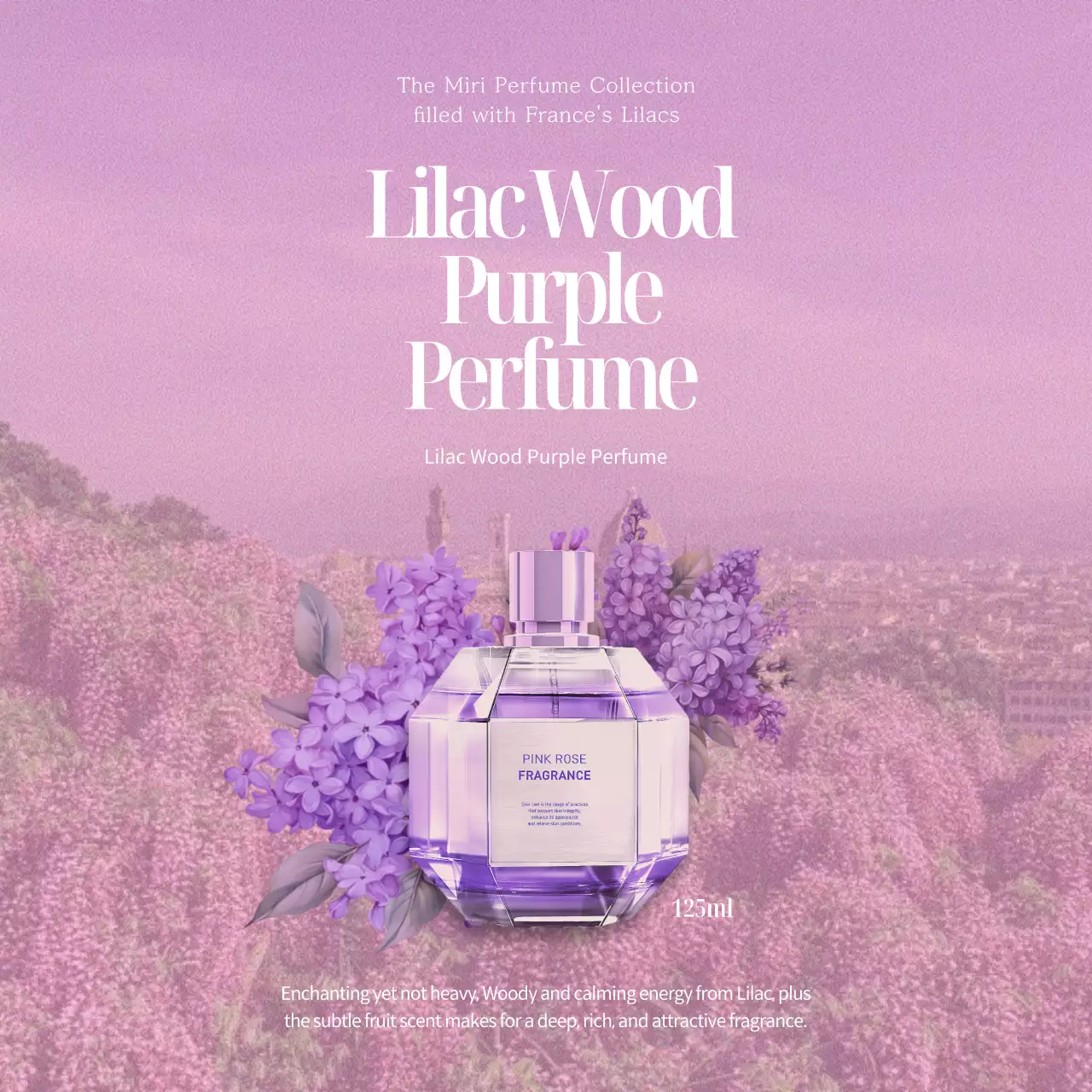 퍼플 엘레강트 향수 프로모션 인스타그램 포스트