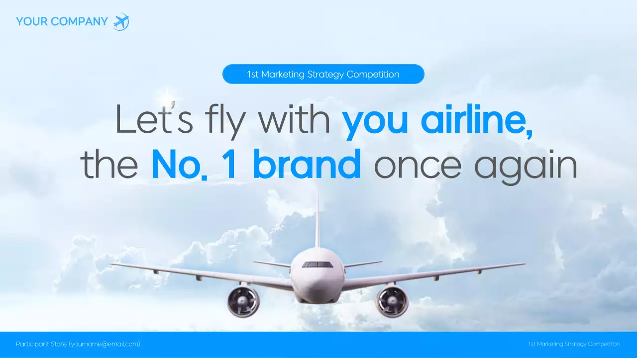 Blue Modern Airline Promotion Presentation