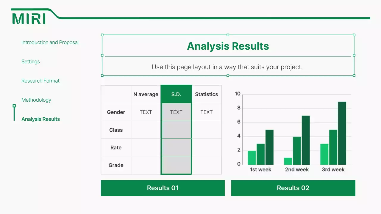초록색 깔끔한 선 강조의 논문 발표
