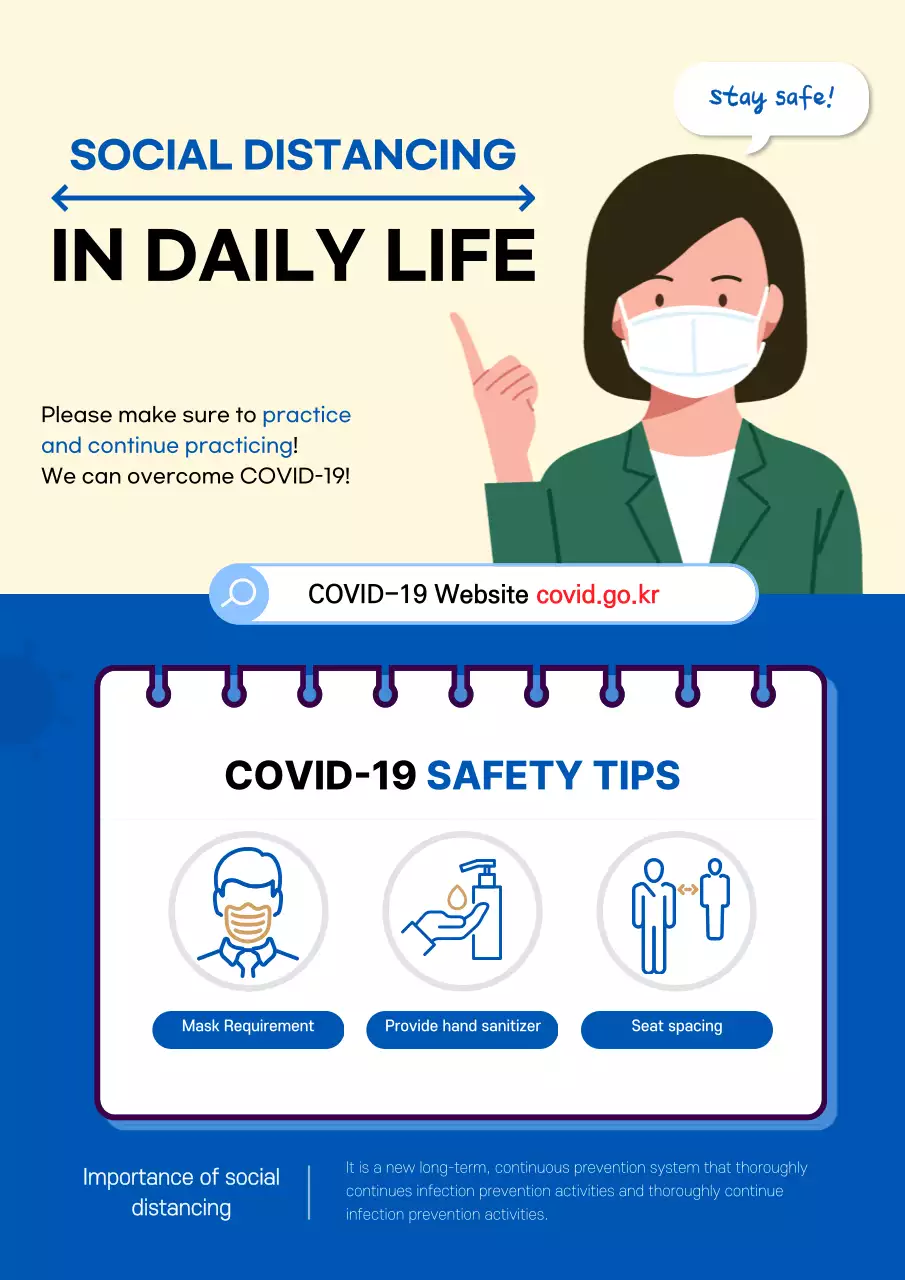 Blue Modern Safety Guideline Poster