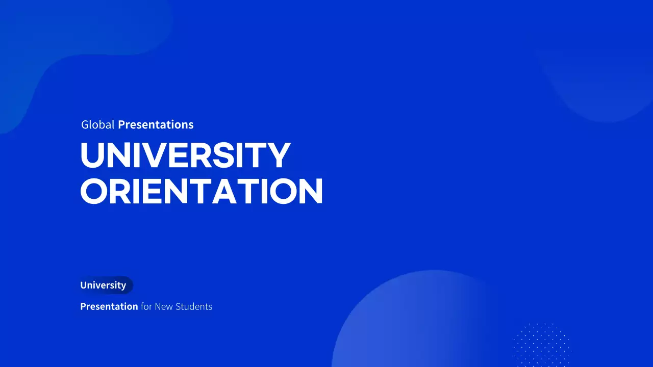 Blue Modern University Guide Presentation