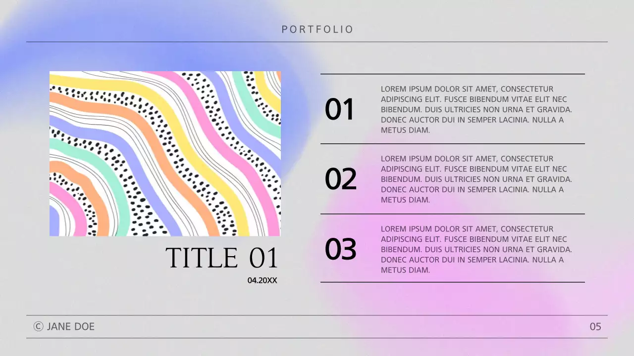 Pastel Minimal Portfolio Design Presentation