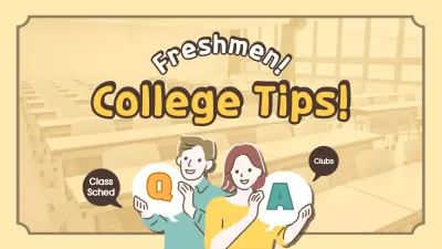 Yellow, cute college life tips post