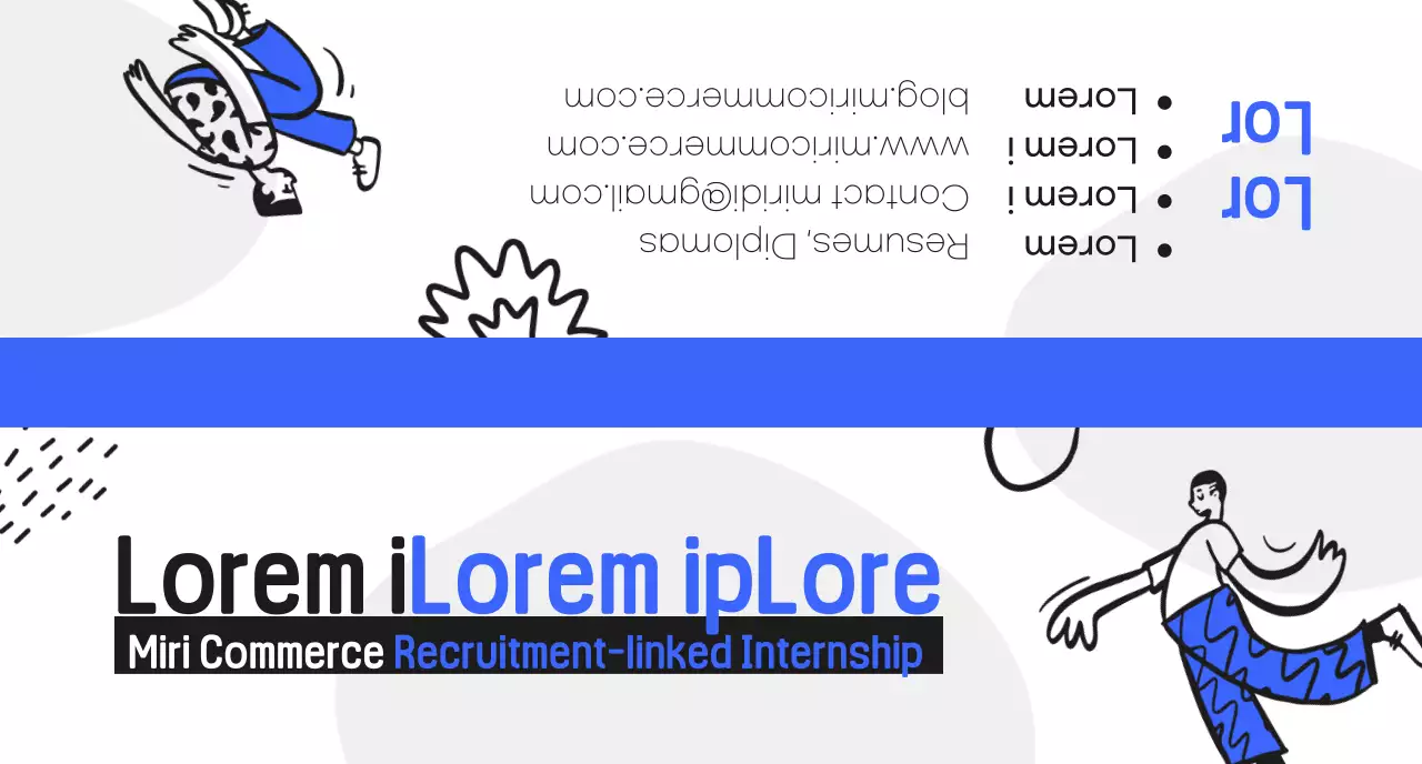 Bộ tài liệu chào mừng kỷ niệm thực tập liên kết tuyển dụng với hình minh họa mọi người màu xanh và đen
