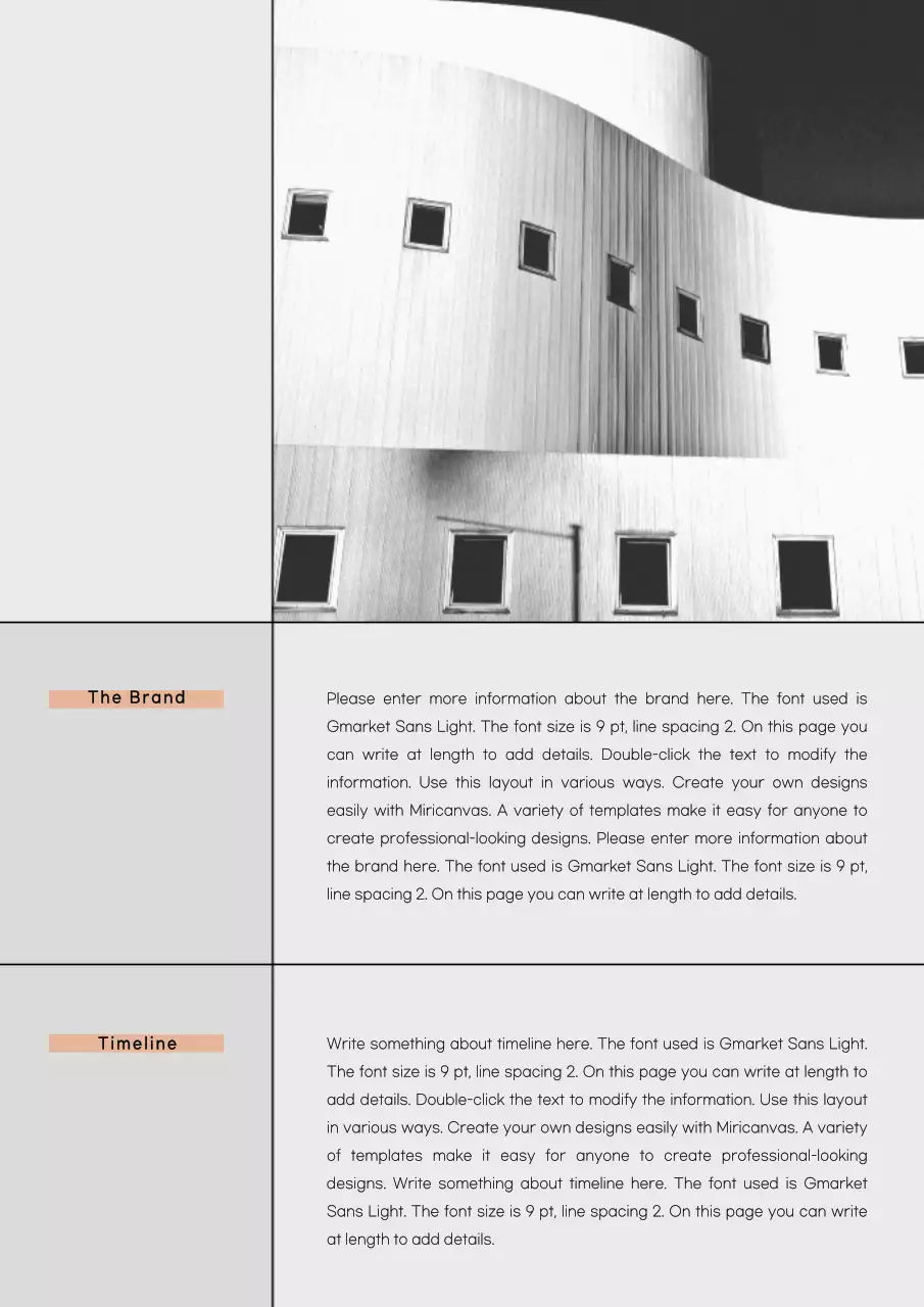 Business marketing proposal with a simple white and black concept