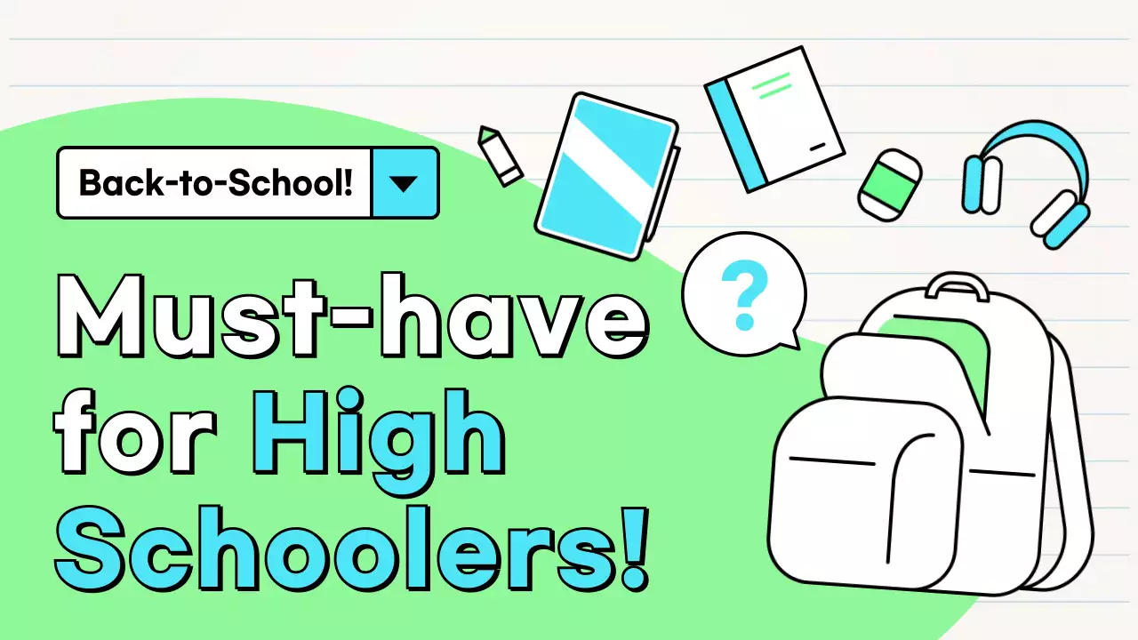 Light green and sky blue cute high school freshman's bag search