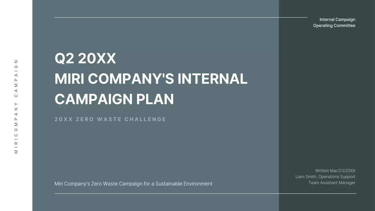 Grey Modern Sustainability Plan Presentation