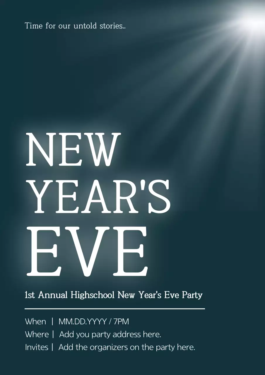 Grey Elegant Party Invitation Poster