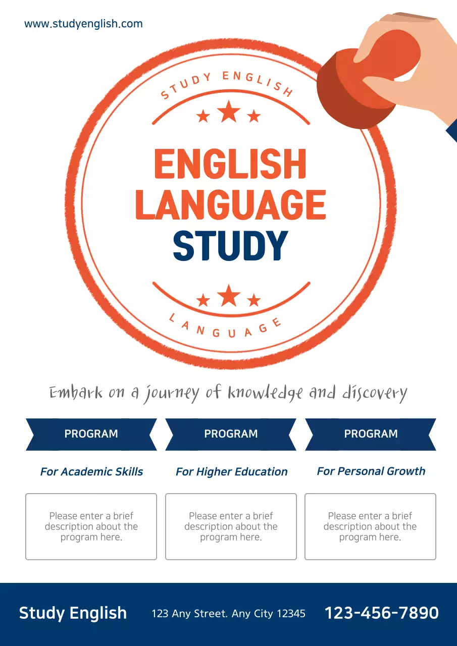 Orange Classic Language Promotion Poster