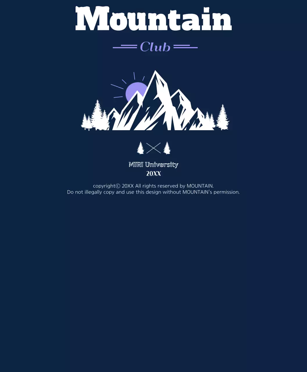 Kaos tim klub pendaki gunung dengan gambar gunung dan matahari