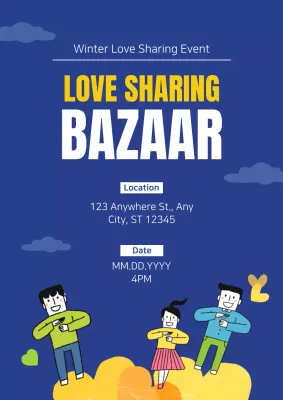 Blue Modern Event Announcement Poster