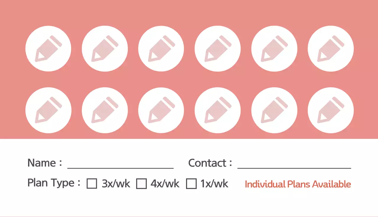 Coral Modern Study Promotion Business Card