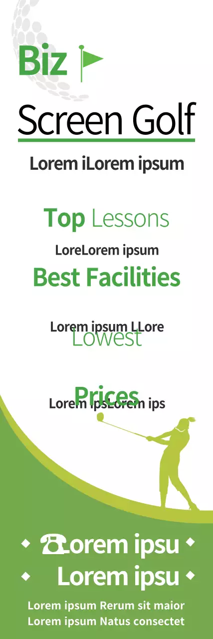 Banner de promoção de golfe moderno verde