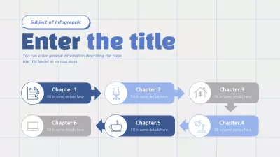 Timeline with a cute blue and gray concept