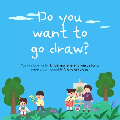 Blue Simple Art Invitation Social Media Post