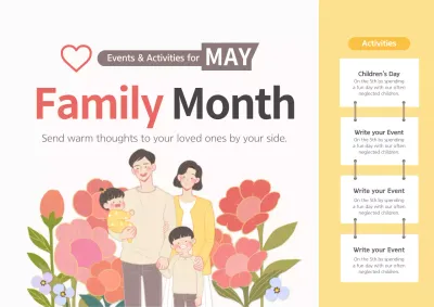 Yellow Simple Family Event Poster