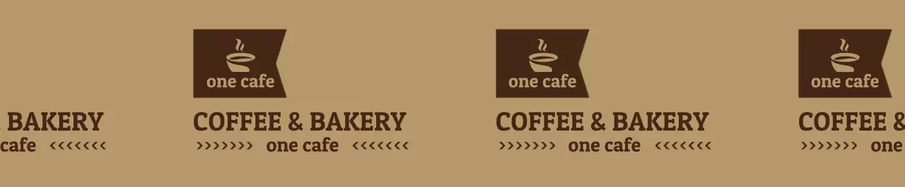 Mẫu logo quán cà phê phong cách đơn giản màu nâu nhạt và nâu