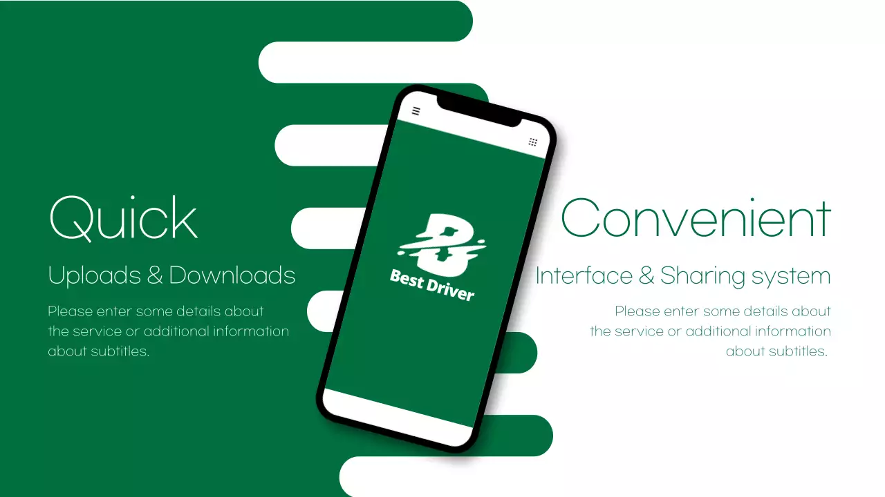 Green Minimal Driver Service Promotion Presentation