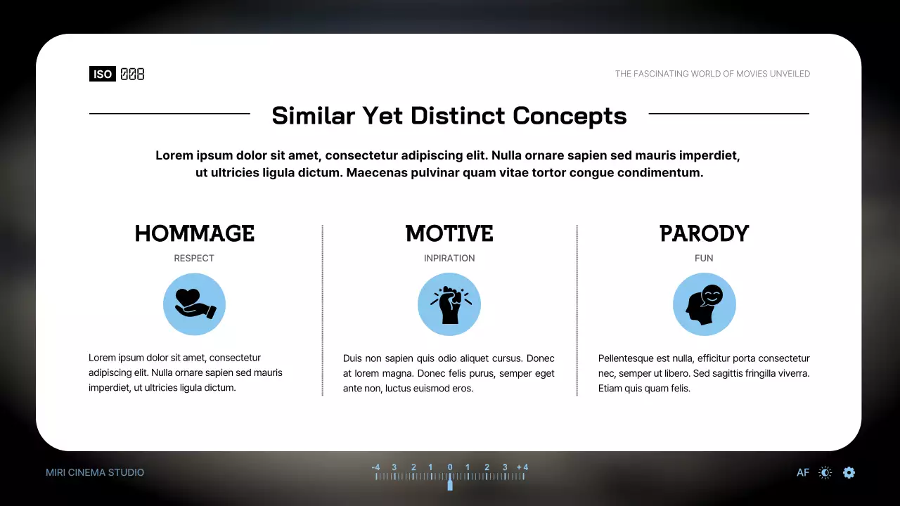 Introducing movie terms with the viewfinder theme