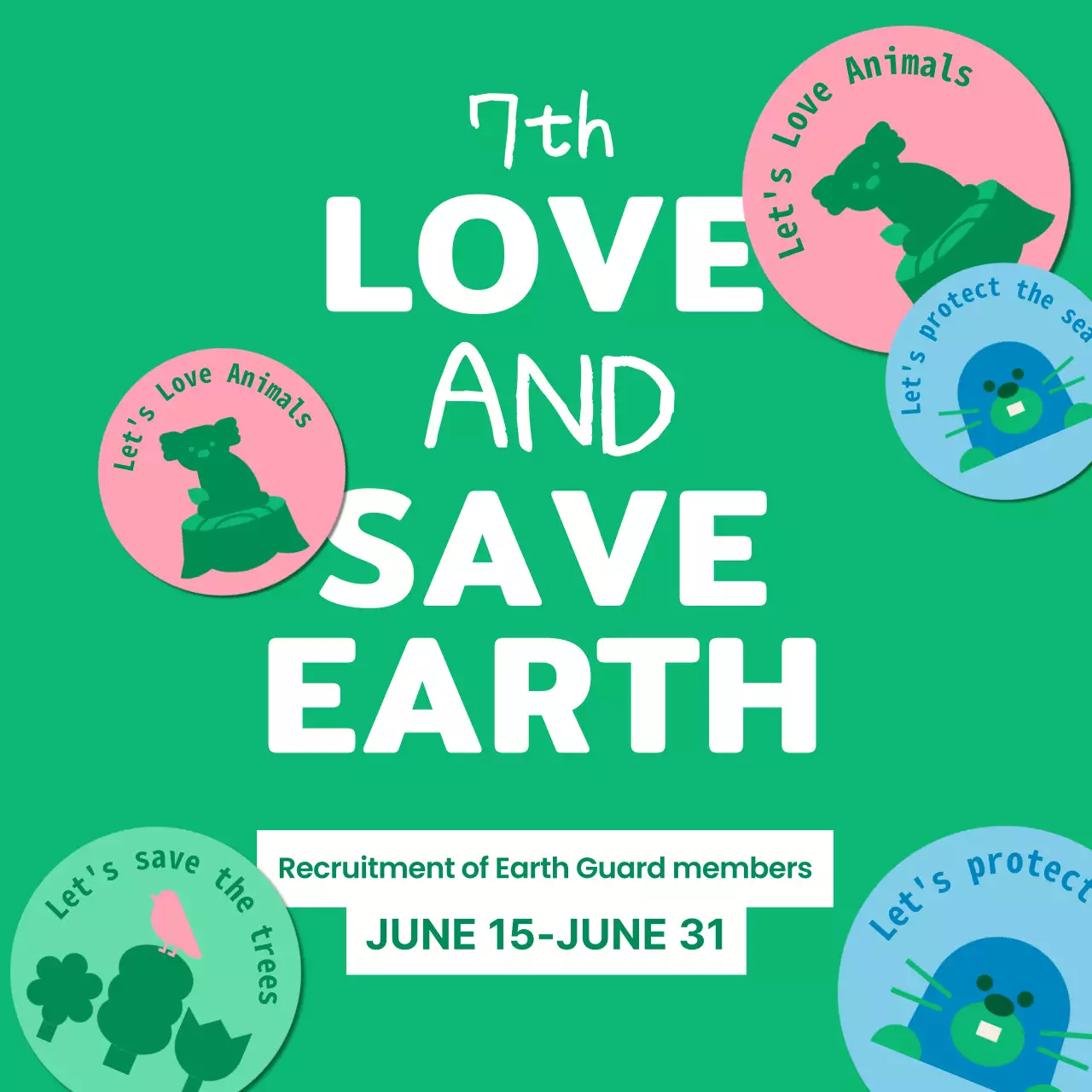 Green Minimal Environment Recruitment Social Media Post