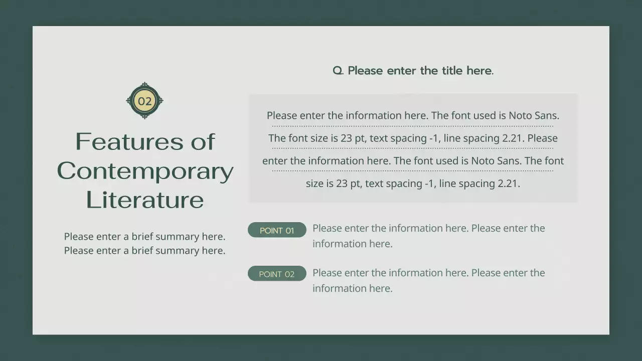 Green Classic Literature Course Presentation