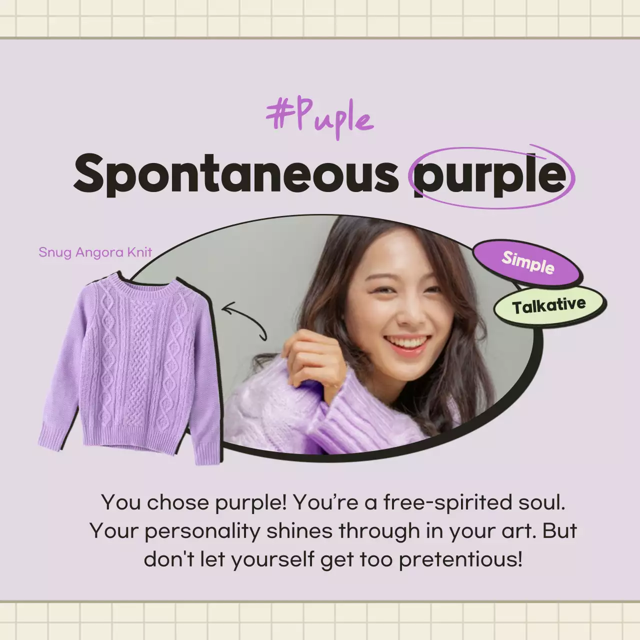 A psychological test of orange and beige t-shirt colors