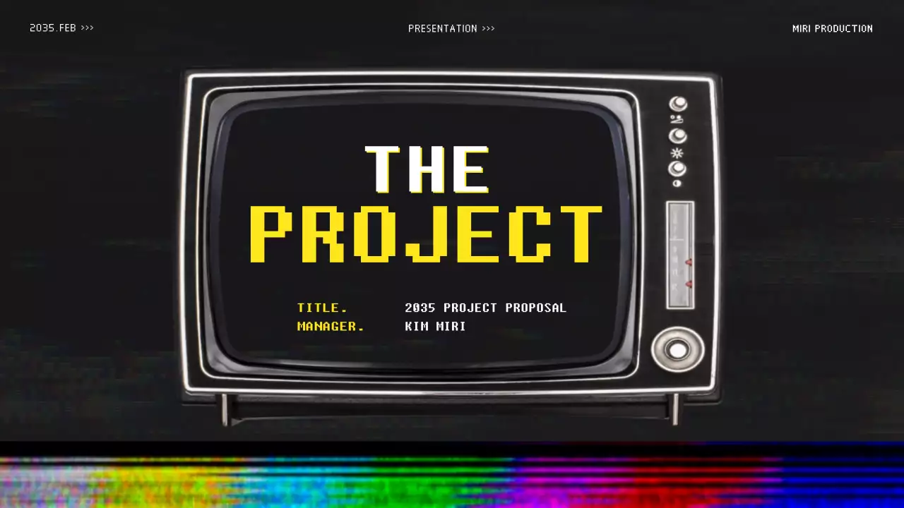 Video proposal for a colorful retro broadcast concept