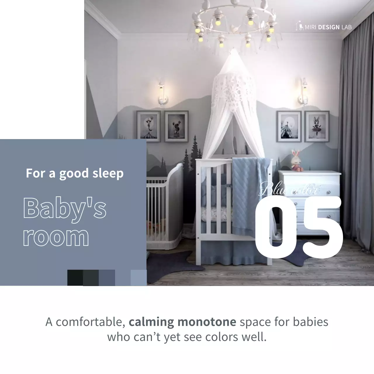 Magazine-style interior color consulting in green and purple Simple Card News