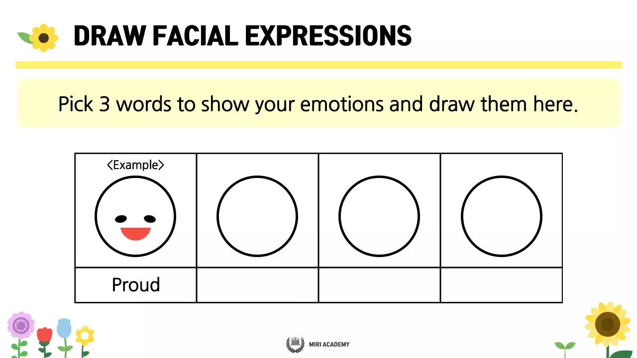 Bài thuyết trình hướng dẫn về cảm xúc tối giản màu vàng