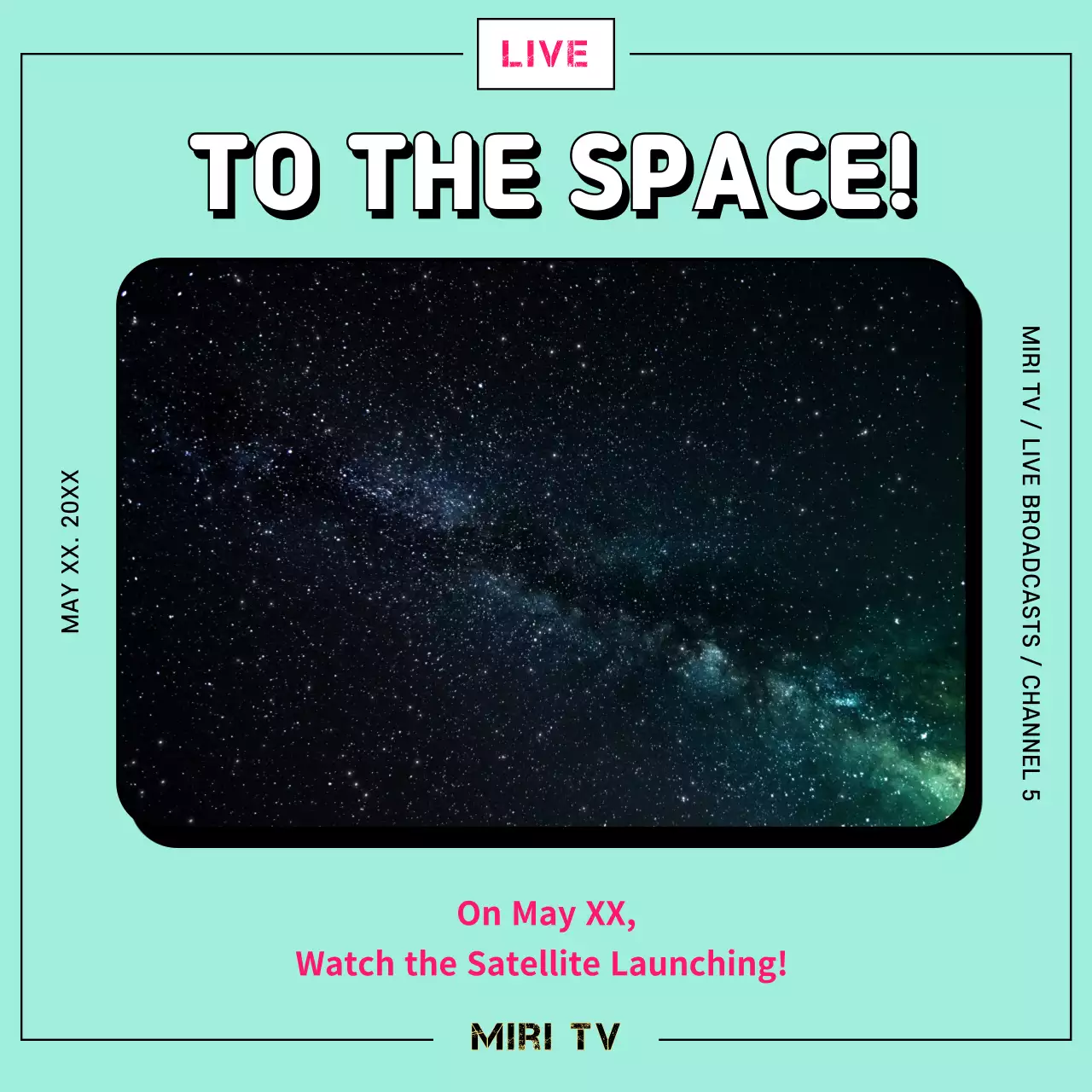 민트 블랙 인공위성 발사 안내