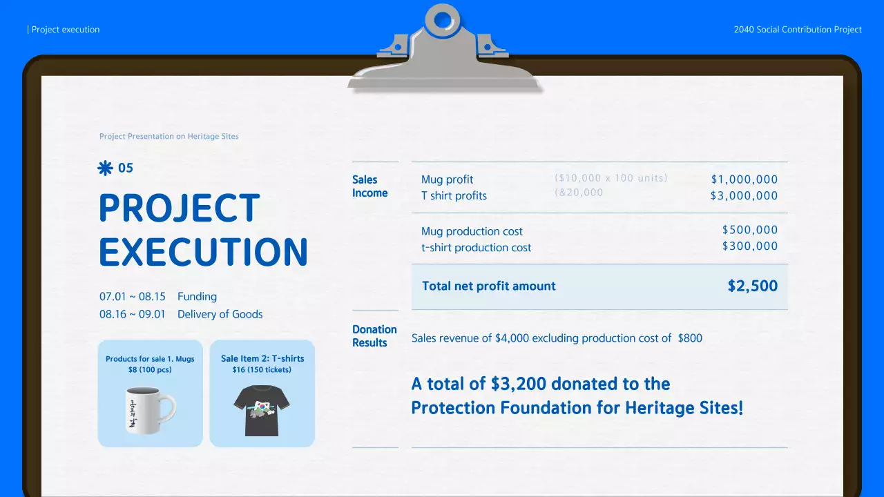 Presentasi Warisan Profesional Biru