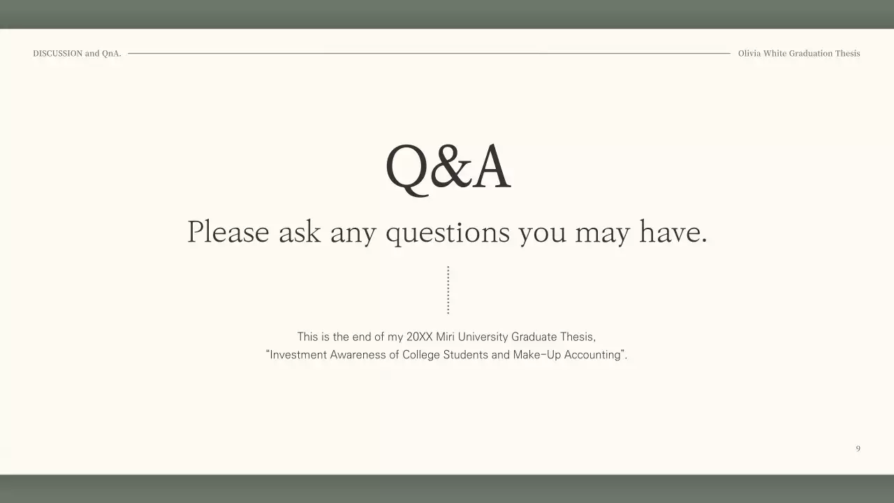 Presenting an accounting assignment with a dark green, calming look