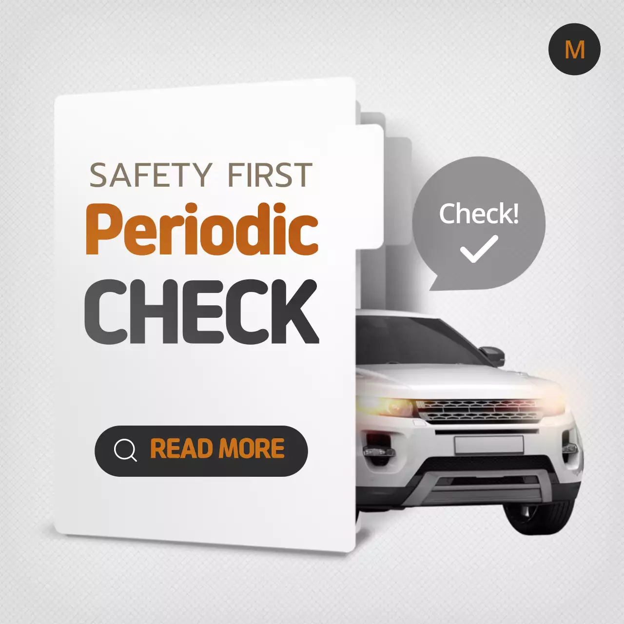 White Modern Car Advertisement Instagram Post