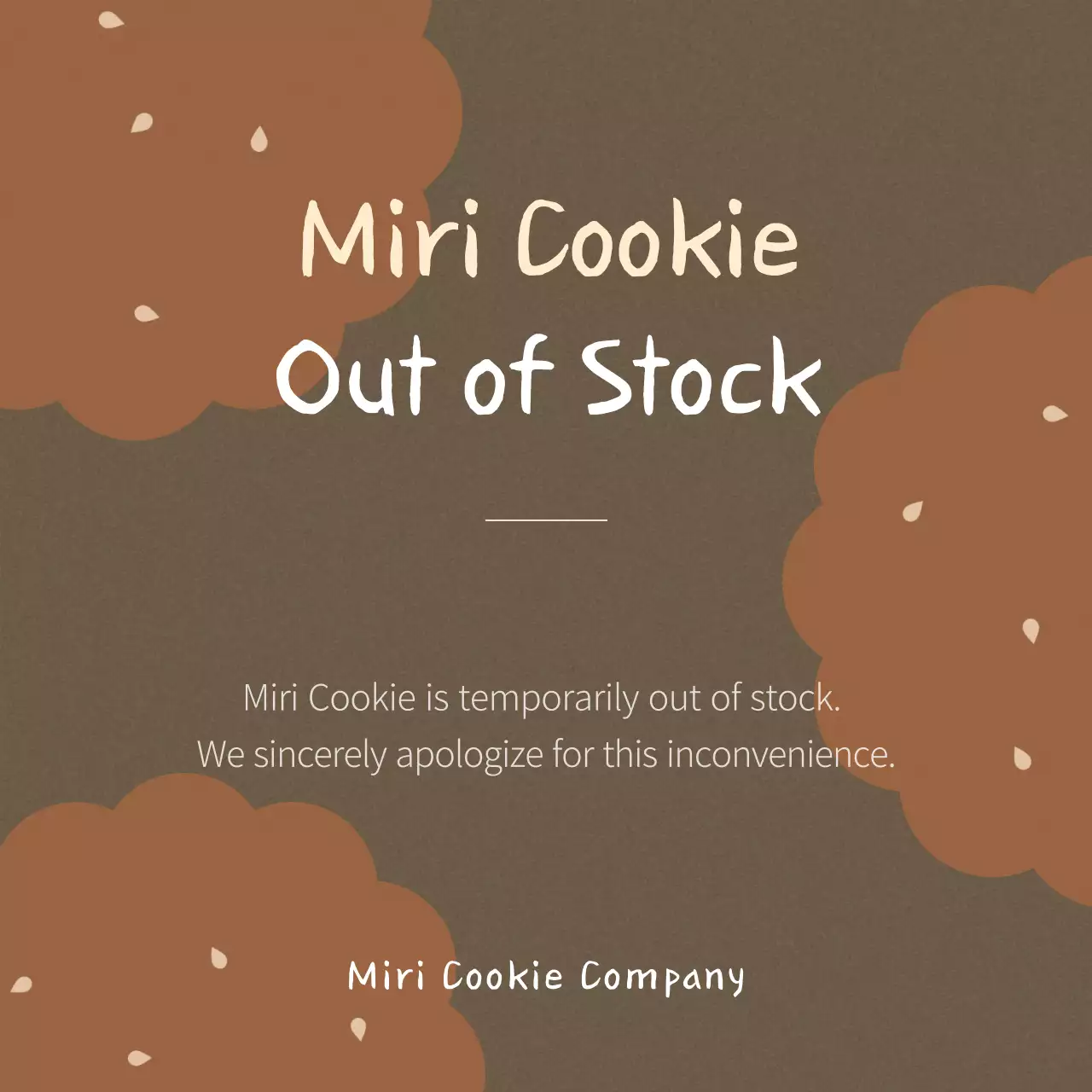 Brown over-the-counter and out-of-stock notices