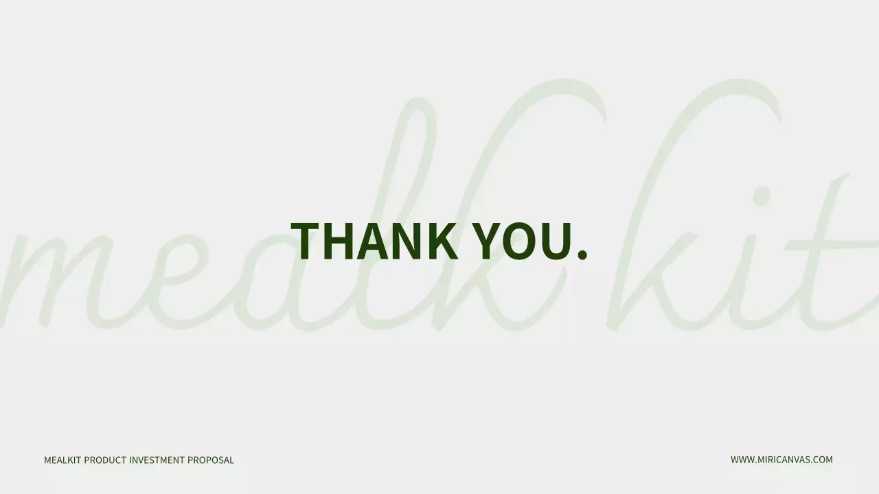 Investment proposals for gray millkit products in green