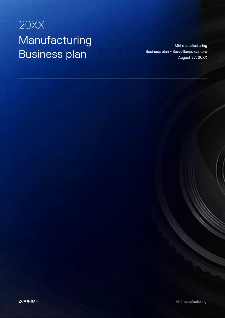 Blue Modern Manufacturing Business Plan
