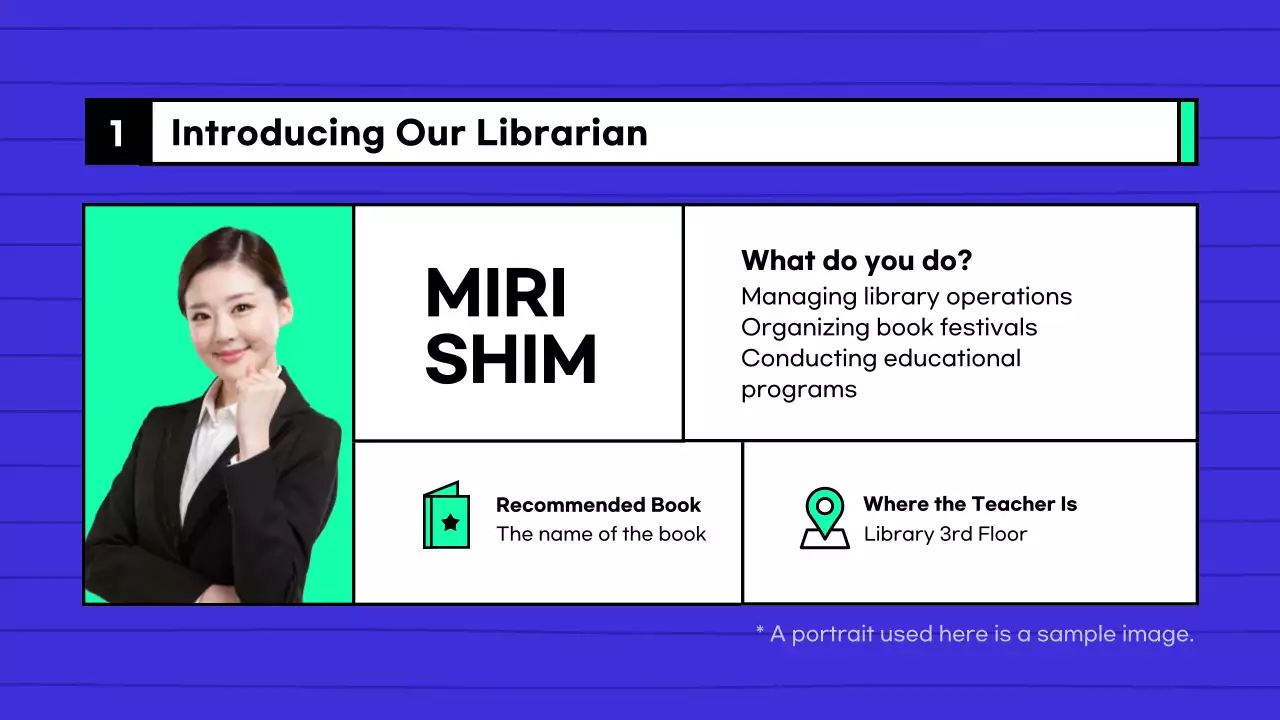 A guide to using the blue and mint middle school library