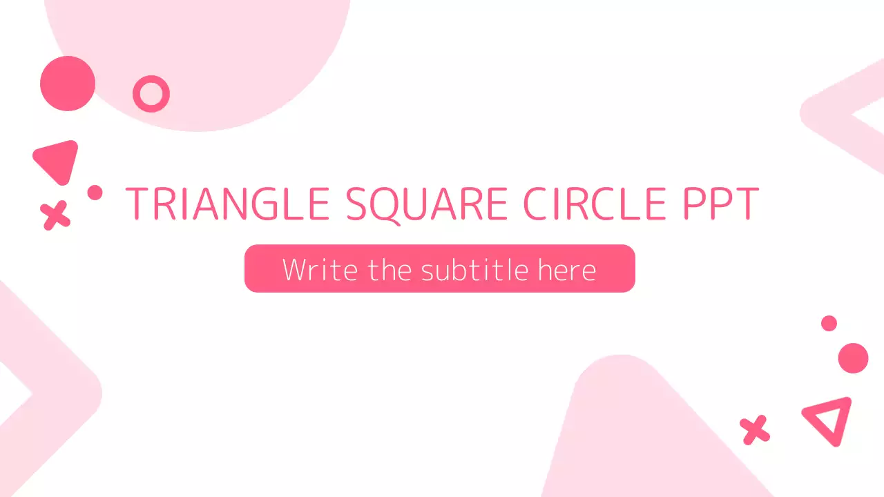 Presentation of pink clean geometric shapes