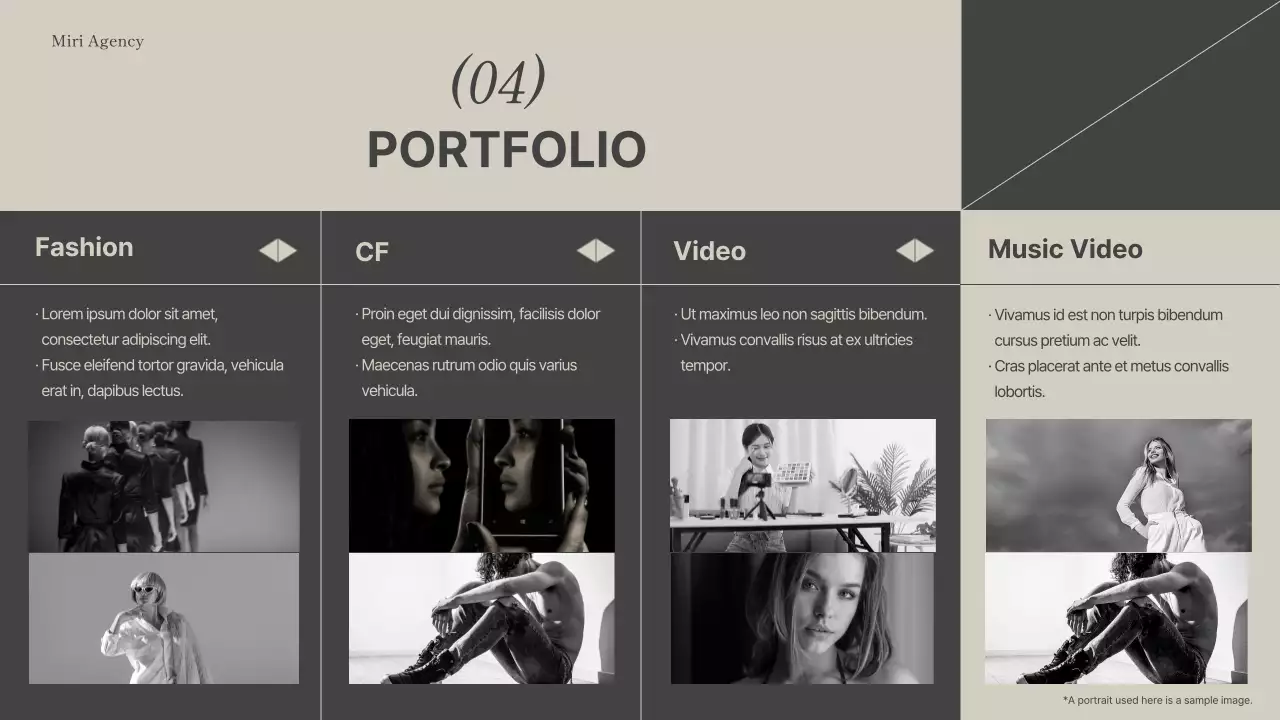 Modern Modeling Agency Company Cover Letter in Gray