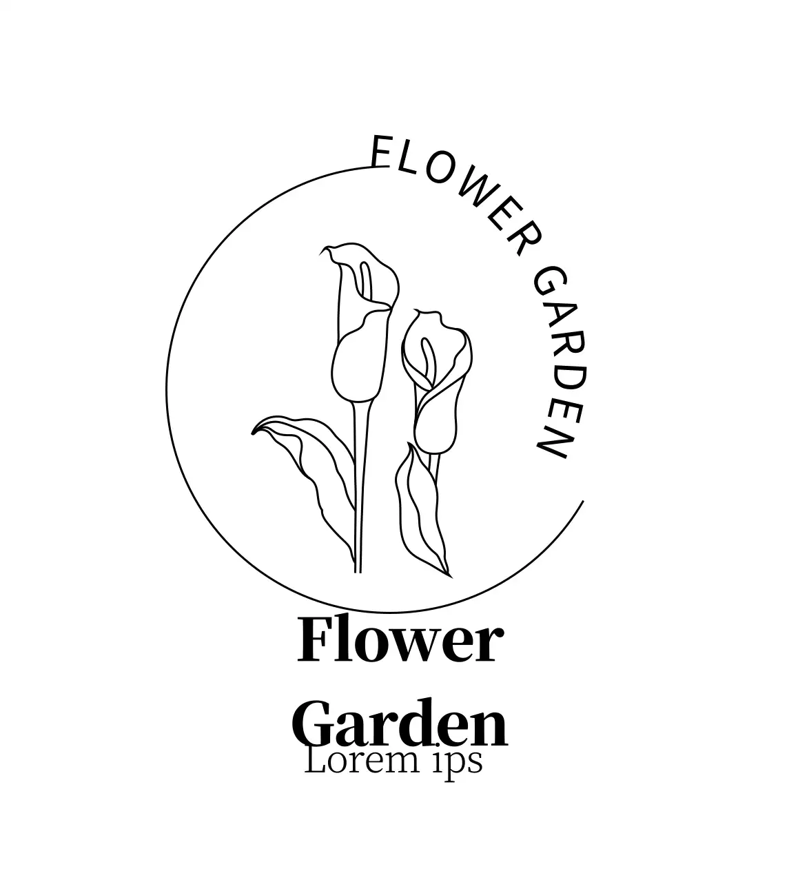 Simple Flower Shop Logo