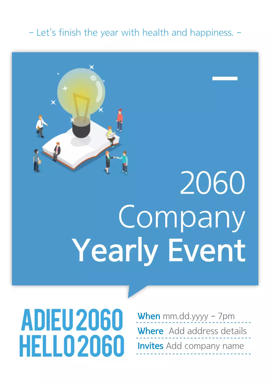 Blue Modern Company Event Invitation Poster