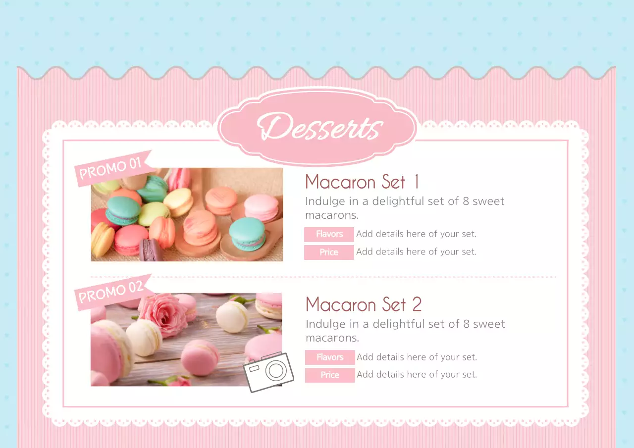 Pink Simple Desserts Promotion Poster