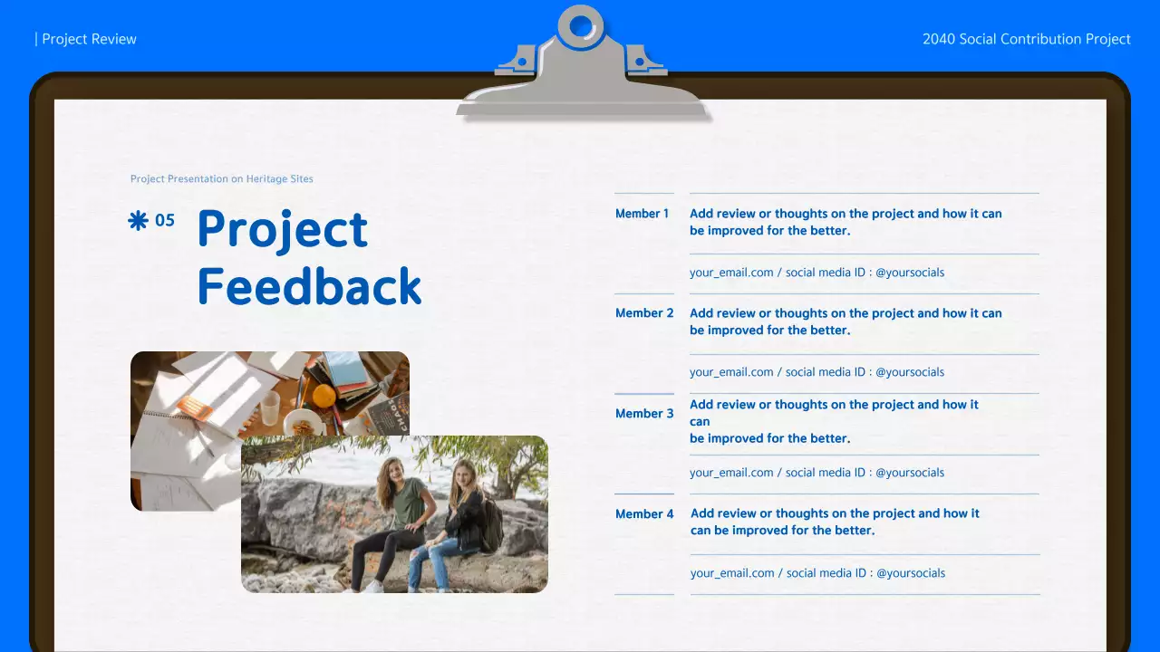 Presentasi Warisan Profesional Biru